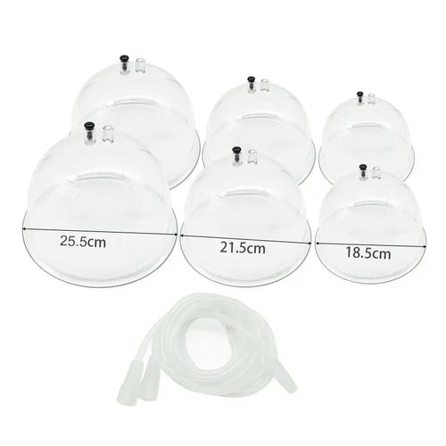 1pair Large Vacuum Suction Cup Buttock Enhancement Body Contour Shaping Breast Enhance Plastic Hip Lifting Pump Cupping Up Jar