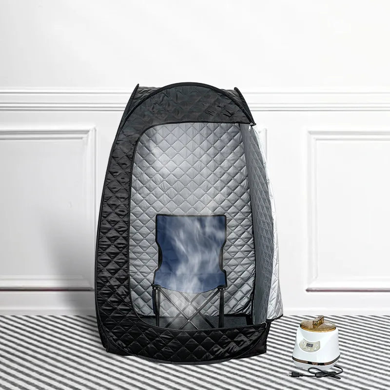 Steam Sauna Tent Compact Portable Sauna Room W/ Time Remote Control for Detox Relaxation