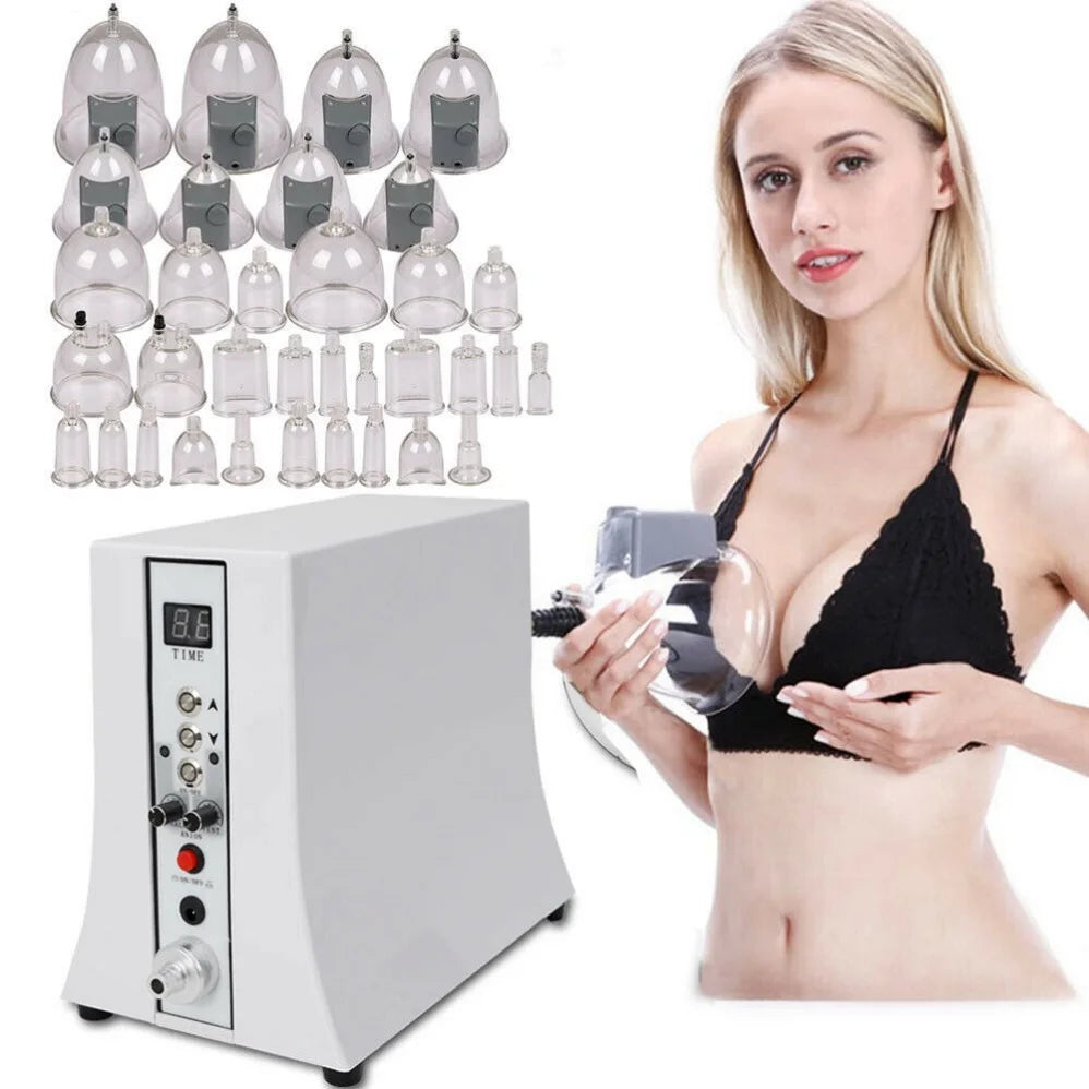 NewElectric vacuum therapi machine Lymph Drainage Face Slimming/ breast enlarger beauty instrument enhancing cupping device